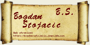 Bogdan Stojačić vizit kartica